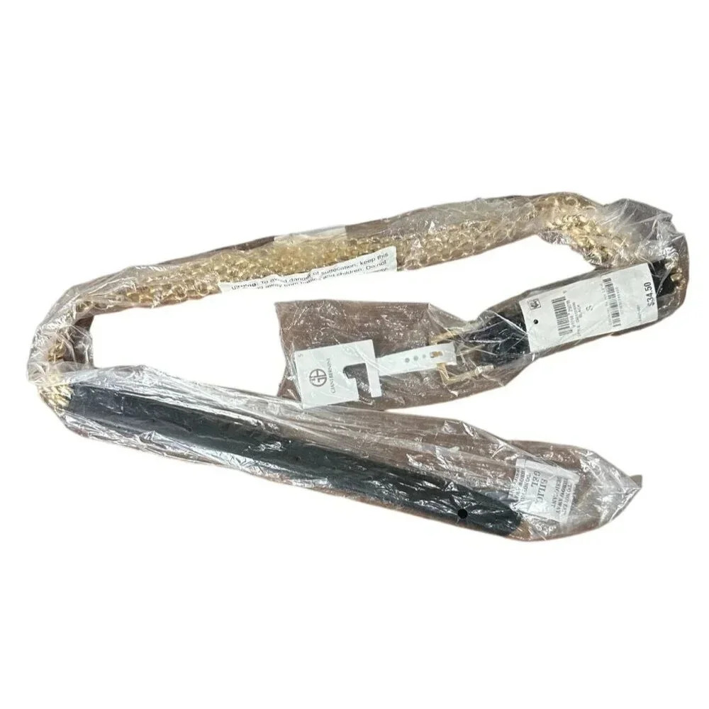Giani Bernini Metal Link Belt, Black, Small - Picture 4 of 6